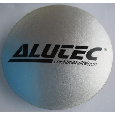 Alutec Wheel Cap 60mm Silver with Black lettering N24 9N24ALUTEC-SW
