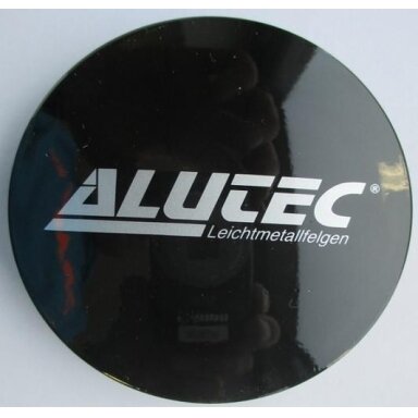 Alutec Wheel Cap 64mm Black with Silver lettering N32 9N32ALUTEC-SW