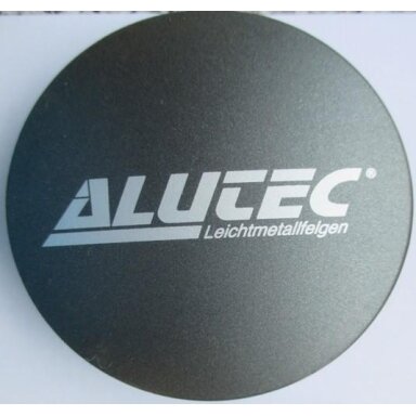 Alutec Wheel Cap 64mm Graphite with Silver lettering N32 9N32ALUTEC-GRA