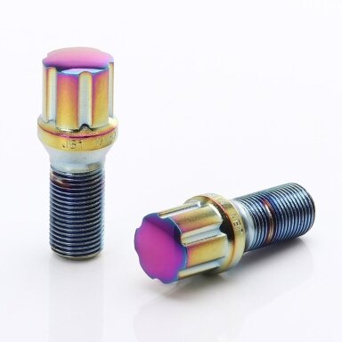 JR Bolts Neochrome JB1-1415H27N M14x1.5x27 JB1 Hex 20mm Conical 60° 20 pcs + Key