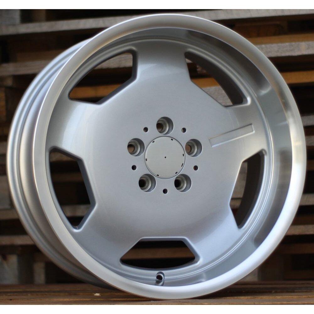 R17x8  5X112  ET  33  66.6  BK632  Silver+Polished Lip (SP)  For MER  (R)  (MONOBLOCK Style)