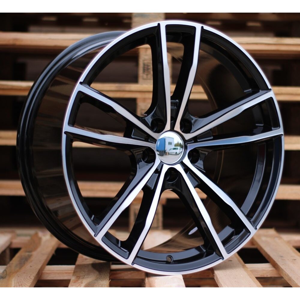 R19x8  5X112  ET  27  66.6  A5588  (BK5495)  Black Polished (MB)  For BMW  (K4)  (Rear+Front)
