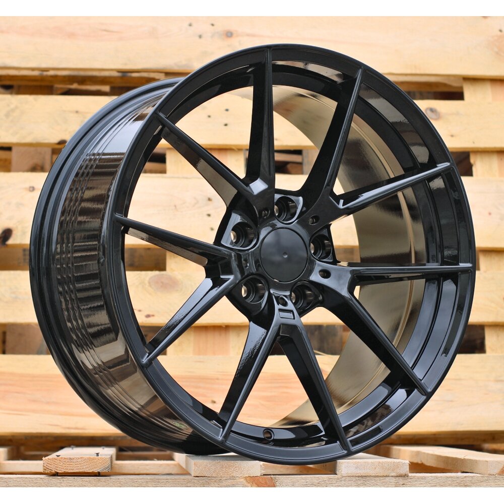 R19x8.5  5X120  ET  35  72.6  B1416  (FBX124)  Black (BL)  For BMW  (Z5)  (HYBRID FORGED Rear+Front)