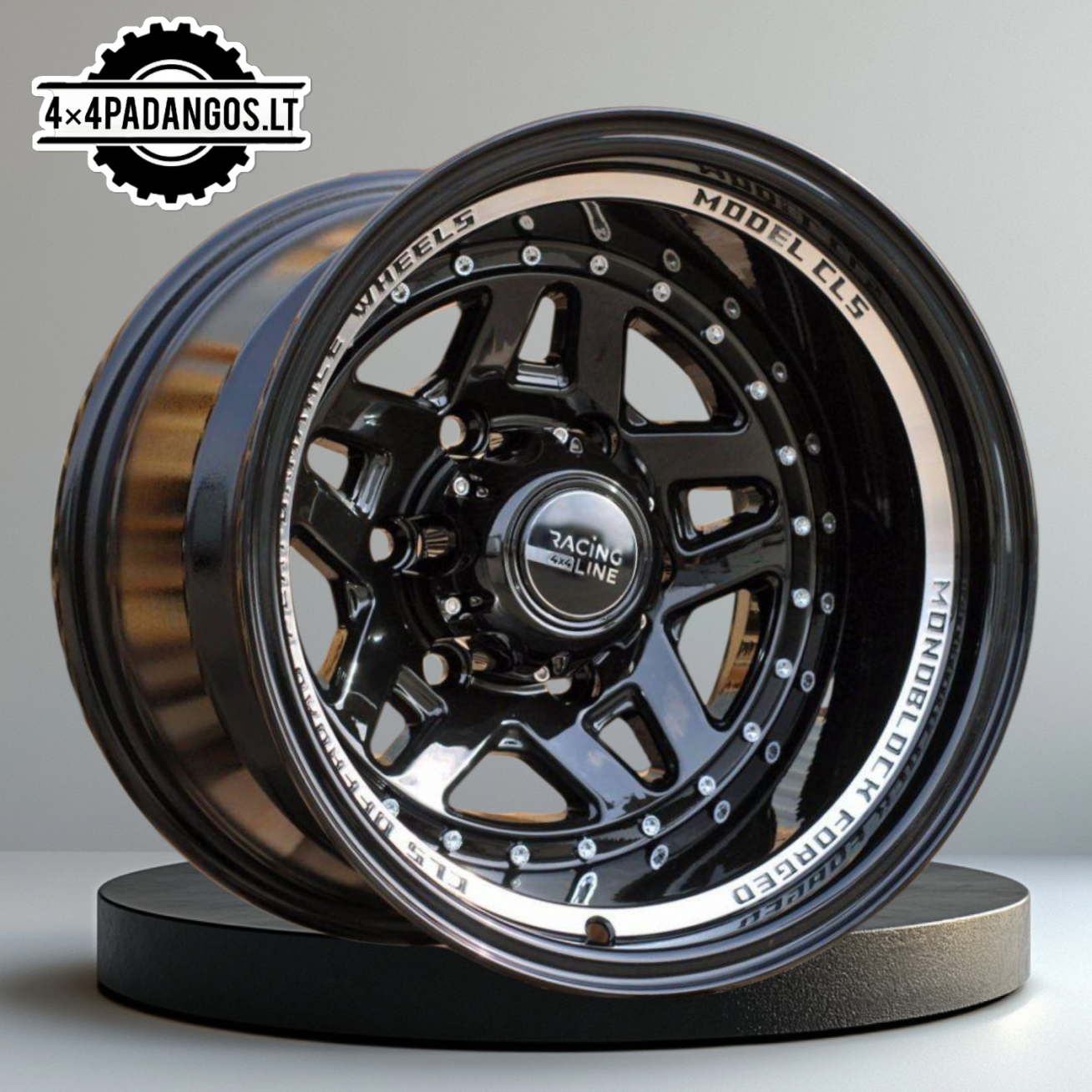 R15x10  6X139.7  ET  M44  110.1  BK936  Black Polished (MB)  For 4X4  (D2+R)