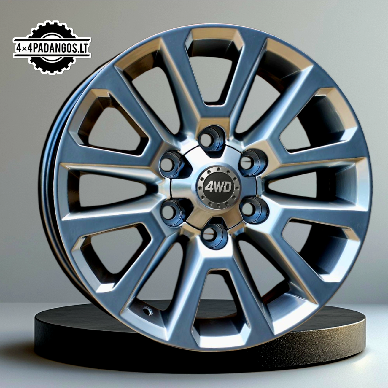 R18x7.5  6X139.7  ET  25  106.1  B1072  (BK5881)  Hyper Black (HB)  For TOYOT  (K2)