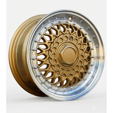 R13x6  8X100/108  ET  30  67.1  BY479  (LU247)  Bronze+Polished Lip (YYPL)  For RACIN  (R)  (BBS Style)