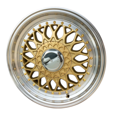 R14x6.5  4X100  ET  35  73.1  BY479  (BK5616)  Gold+Polished (YP)  For RACIN  (L3)  (BBS Style)