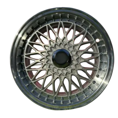 R14x6.5  4X100  ET  35  73.1  BY479  (BK5616)  Silver+Polished Lip (SP)  For RACIN  (R)  (BBS Style)