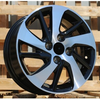 R15x5.5 4X100 ET 45 54.1 F0458 (SW121) Black Polished (MB) For TOYOT (P1) R15x5.5 4X100 ET 45 54.1 F0458 (SW121) Black Polished (MB) For TOYOT (P1)