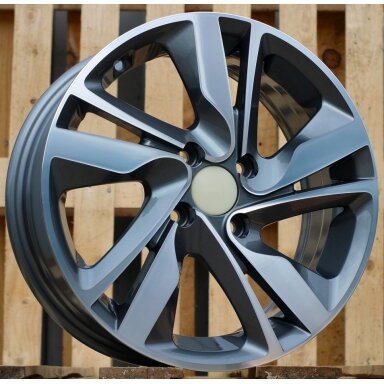 R15x6 4X100 ET 46 54.1 BK813 Grey Polished (MG) For HYUND (R) R15x6 4X100 ET 46 54.1 BK813 Grey Polished (MG) For HYUND (R)