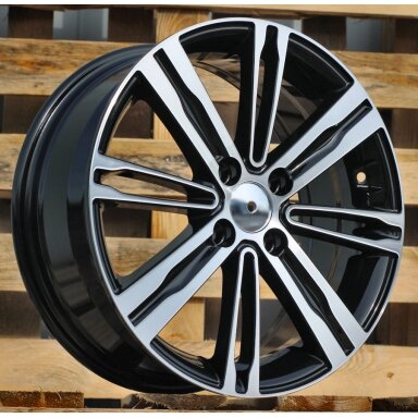 R15x6  4X100  ET  48  54.1  B5834  Black Polished (MB)  For KIA  (D1+P)