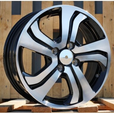 R15x6 4X100 ET 53 56.1 L1236 Black Polished (MB) For HOND (P1) R15x6 4X100 ET 53 56.1 L1236 Black Polished (MB) For HOND (P1)