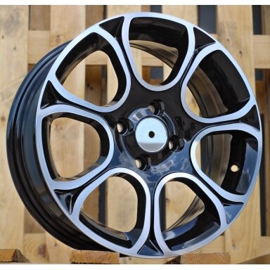 R15x6 4X98 ET 35 58.1 B5164 Black Polished (MB) For FIAT (R) R15x6 4X98 ET 35 58.1 B5164 Black Polished (MB) For FIAT (R)