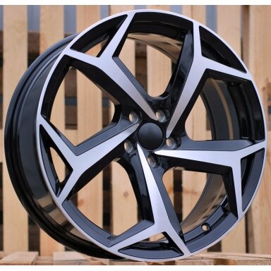 R15x6  5X100  ET  40  57.1  B5340  Black Polished (MB)  For VW  (R)