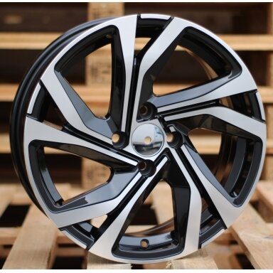 R15x6  5X100  ET  45  57.1  B5762  Black Polished (MB)  For RACIN  (R)