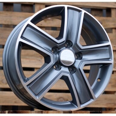 R15x6.5 5X118 ET 45 71.1 BK473 Grey Polished (MG) For 4X4 (K4) ((max 1250kg)) R15x6.5 5X118 ET 45 71.1 BK473 Grey Polished (MG) For 4X4 (K4) ((max 1250kg))