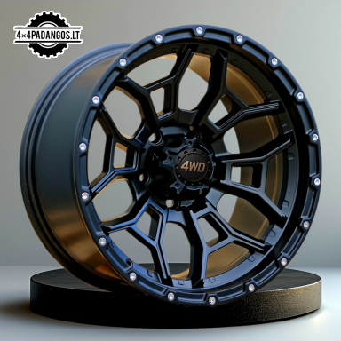 R15x8  6X139.7  ET  M10  110.1  A1915  Black Half Matt (BLHM)  For 4X4  (P)