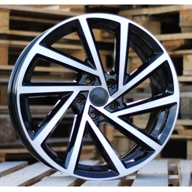 R16x6.5  5X112  ET  45  57.1  B5329  Black Polished (MB)  For VW  (R)