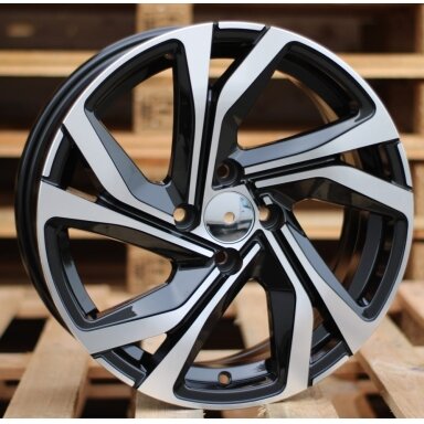 R16x6.5  5X114.3  ET  41  66.1  B5762  Black Polished (MB)  For RENAU  (R+K2+P)