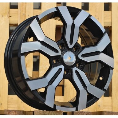 R16x6.5  5X114.3  ET  50  66.1  B1110  Black Polished (MB)  For DACIA  (R)  (New MODEL)
