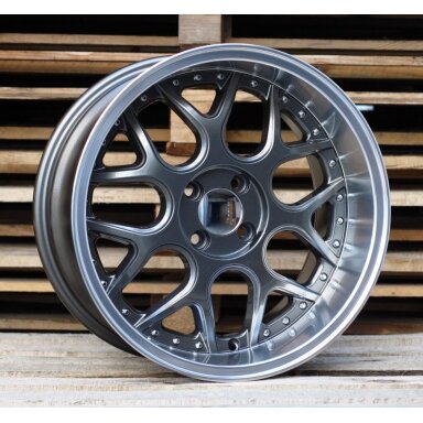 R16x7 3X112 ET 30 57.1 FR762 Gun Metal+Polished Lip (GMPL) For SMART (R) (BRABUS Style Front+Rear) R16x7 3X112 ET 30 57.1 FR762 Gun Metal+Polished Lip (GMPL) For SMART (R) (BRABUS Style Front+Rear)