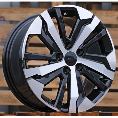 R16x7  5X108  ET  44  65.1  B5837  Black Polished (MB)  For PEUG  (R+K4)