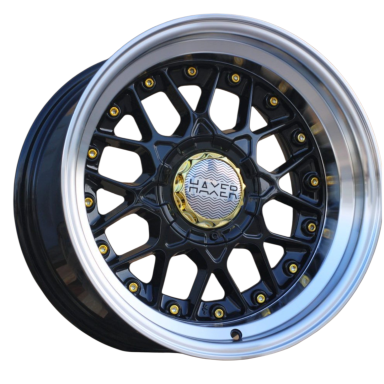R16x9  10X112/120  ET  ET10  74.1  A8078  (HX025)  Black+Polished Lip (BLPL)  For HAXER  (P)  (Rear+Front)