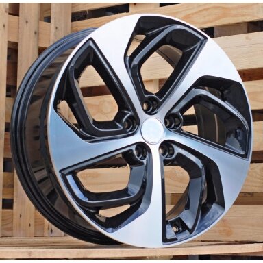 R17x7  5X114.3  ET  45  67.1  B1278  (BK5312)  Black Polished (MB)  For HYUND  (R)