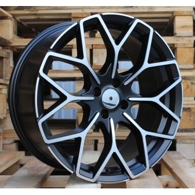 R17x7.5  3X112  ET  25  57.1  B1449  Black Polished Half Matt (MBHM)  For SMART  (Z3)  (HAXER Front+Rear)