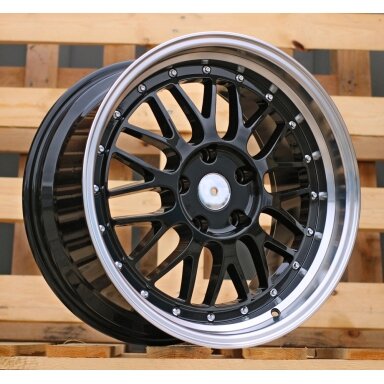 R17x7.5 5X120 ET 34 72.6 A1025 Black+Polished Lip (BLPL) For RACIN (P) (BBS Style) R17x7.5 5X120 ET 34 72.6 A1025 Black+Polished Lip (BLPL) For RACIN (P) (BBS Style)