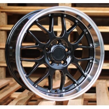 R17x7.5  5X120  ET  35  72.6  BY773  Black+Polished Lip (BLPL)  For BMW  (P+P2+Z2+Z3)  (Style BBS)