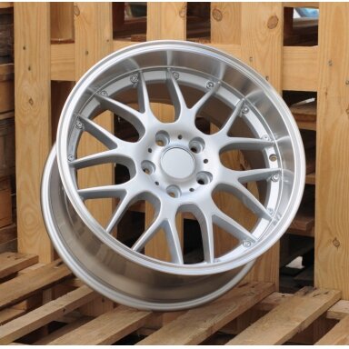 R17x7.5  5X120  ET  35  72.6  BY773  Silver+Polished Lip (SP)  For BMW  (Z3+Z1+Z2)  (Style BBS)