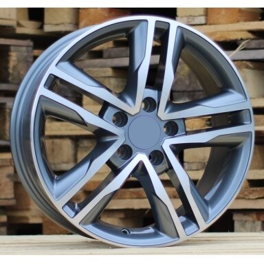 R17x7.5 5X120 ET 50 65.1 BK424 Grey Polished (MG) For VW (K2) (4x4 (max 1250kg)) R17x7.5 5X120 ET 50 65.1 BK424 Grey Polished (MG) For VW (K2) (4x4 (max 1250kg))