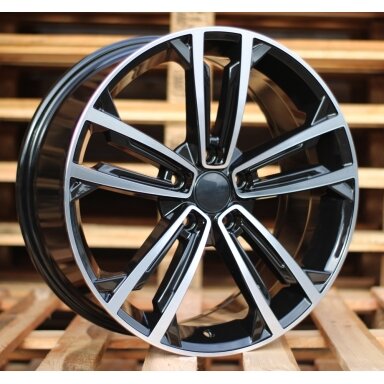 R18x7.5  5X112  ET  45  57.1  B1415  Black Polished (MB)  For VW  (Z1)