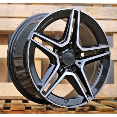 R18x8 5X112 ET 40 66.6 FBX142 Black Polished (MB) For MER (P2+K7) (HYBRID FORGED) R18x8 5X112 ET 40 66.6 FBX142 Black Polished (MB) For MER (P2+K7) (HYBRID FORGED)