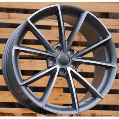 R18x8  5X112  ET  42  66.5  BK703  (IN5416/TS990)  Grey Polished (MG)  For AUD  (A+P2+K8)