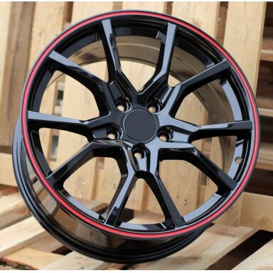 R18x8  5X114.3  ET  45  64.1  B1418  (BK5388)  Black+Red Line (BR)  For HOND  (P)