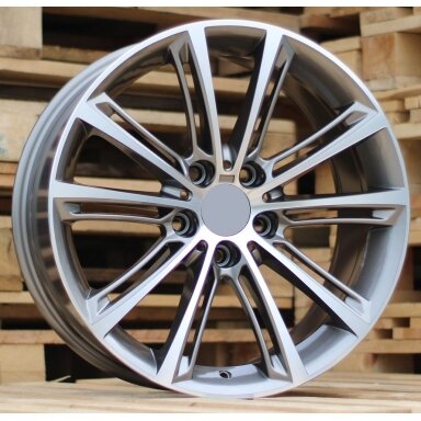 R18x8  5X120  ET  34  72.6  B528  (FE010)  Grey Polished+Powder Coating (MGPC)  For BMW  (K4)