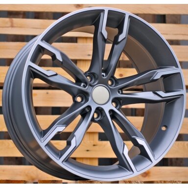 R18x8  5X120  ET  40  72.6  B1257  Grey Polished Half Matt (MGHM)  For BMW  (P1)