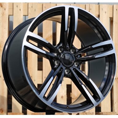 R18x8 5X120 ET 40 72.6 BK855 (BY1121) Black Polished (MB) For BMW (Z2+Z3) (Rear+Front) R18x8 5X120 ET 40 72.6 BK855 (BY1121) Black Polished (MB) For BMW (Z2+Z3) (Rear+Front)