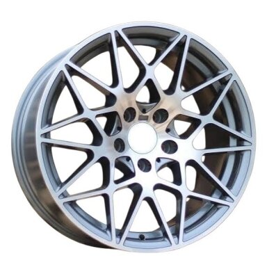 R18x8.5 5X120 ET 35 72.6 B5167 Grey Polished (MG) For BMW (P2) (Rear+Front) R18x8.5 5X120 ET 35 72.6 B5167 Grey Polished (MG) For BMW (P2) (Rear+Front)