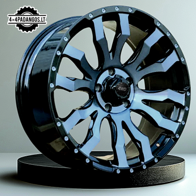 R18x8.5  6X139.7  ET  25  106.1  I0215B  Black+Double Tinted Face (BLDTF)  For 4X4  (K7)