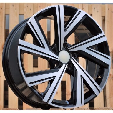 R19x8  5X112  ET  45  57.1  B5805  Black Polished (MB)  For VW  (P1+K4+K2)