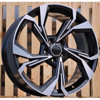 R19x8  5X112  ET  45  66.5  B5893  Black Polished (MB)  For AUD  (K2+K4)