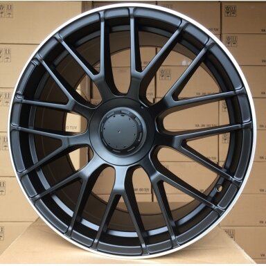 R19x8 5X112 ET 45 66.6 BK912 Black Half Matt+Polished Lip (BLHMPL) For MER (K4+P) ()) R19x8 5X112 ET 45 66.6 BK912 Black Half Matt+Polished Lip (BLHMPL) For MER (K4+P) ())