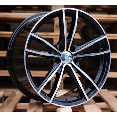 R19x8  5X120  ET  36  72.6  A5588  (BK5495)  Black Polished (MB)  For BMW  (P)  (Rear+Front)
