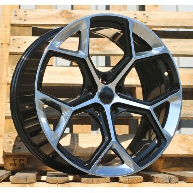 R19x8.5 5X112 ET 40 66.5 I5598 Silver+Black (SIBL) For AUD (P1) (Black Polished Mirror Spokes) R19x8.5 5X112 ET 40 66.5 I5598 Silver+Black (SIBL) For AUD (P1) (Black Polished Mirror Spokes)