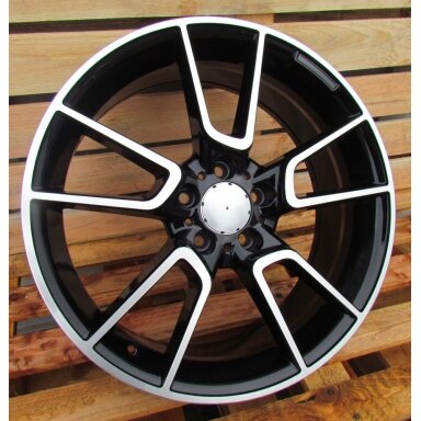 R19x8.5  5X112  ET  52  66.6  B5462  Black Polished (MB)  For MER  (K4)  (Rear+Front)