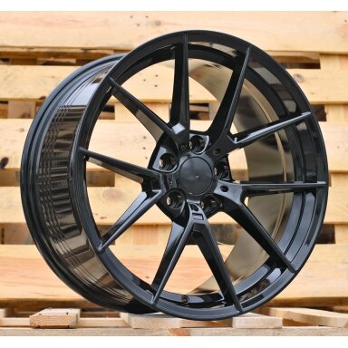 R19x8.5  5X120  ET  35  72.6  B1416  (FBX124)  Black (BL)  For BMW  (Z5)  (HYBRID FORGED Rear+Front)