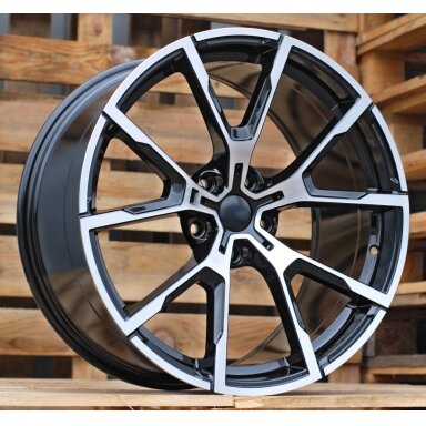 R19x9  5X112  ET  42  66.6  B5601  Black Polished (MB)  For BMW  (P2)  (Rear+Front)